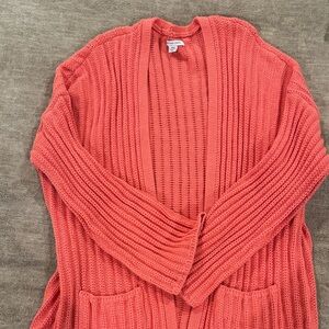 American Eagle Outfitters Vibrant Coral Cardigan